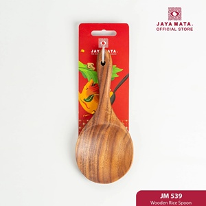 Cuillère à riz en bois Jaya Mata JM539 18,5 cm, spatule de service réutilisable pour ustensiles de cuisine antiadhésifs, cuisson à domicile et restauration hôtelière - Product Image 6
