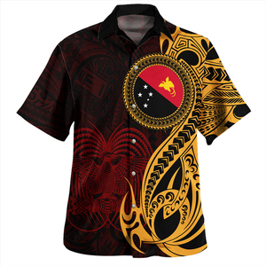 Chemise hawaïenne à manches courtes pour homme, en tricot, à imprimé floral, col rabattu, boutonnée, haut d'été - Product Image 3