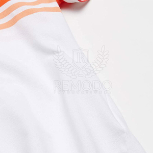 Wholesale Women's White <b>Striped</b> <b>Polo</b> <b>Shirt</b> Short Sleeve Regular Fit Breathable Cotton Jersey Fabric Spring Summer Casual Wear - Product Image 4