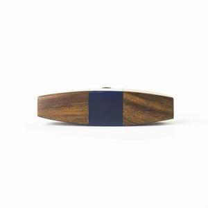 Sujetalibros con incrustaciones de resina azul, decoración artística para el hogar, forma redonda, técnica de fundición artesanal, pomo para muebles - Product Image 2
