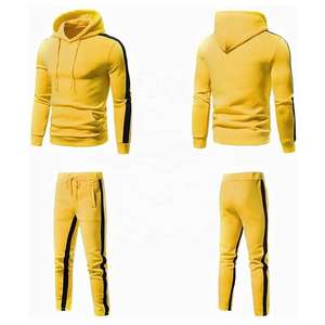 Conjunto Deportivo para Hombre, Talla Grande, Sudadera con Capucha y Pantalones Deportivos para Gimnasio, Entrenamiento, Correr, Invierno - Product Image 3