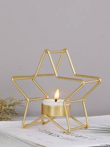 Minimalist Metal Candle Holder For Modern Home Decor Tabletop Centerpiece Elegant And Stylish Lighting Piece - Product Image 4