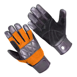 Heavy Duty Reinforced Cowhide Grain Split Leather Work Gloves Personal Protective Abrasion Resistant Hand Safety Gear - Product Image 3