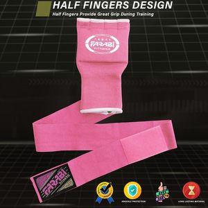 En gros Bandages de boxe roses écologiques, durables et respirants, sans doigts, pour soutien d'entraînement MMA Muay Thai - Product Image 2