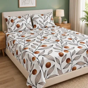 Drap de lit blanc gris en microfibre 115 GSM, doux et léger, pour chambre à coucher, chambre d'amis et usage quotidien - Product Image 2