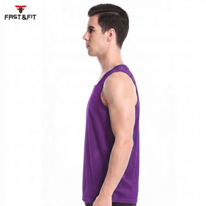 Wholesale Price New Arrivals Factory Price Breathable Plain Dyed <b>Men</b> Sports Mesh Sleeveless Mesh <b>Singlets</b> <b>for</b> <b>Men</b> - Product Image 6