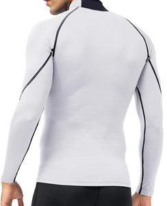 Cycling Top For Men Compression Shirt Turtle Neck <b>Long</b> <b>Sleeve</b> Athletic <b>Base</b> <b>Layer</b> Rash Guard Gym Training Running MMA Rash Guard - Product Image 3