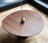 Porte-encens en bois - Embrassement de la Nature - Brûleur d'encens artisanal en acacia noir - Décoration aromatique tibétaine pour la maison - Méditation - Lecture