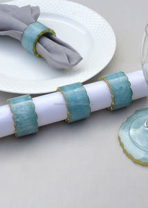 Anillo para Servilletas de Resina Hecho a Mano de la Mejor Calidad, Diseño Coreano, Color Personalizado, Accesorio Único para Decoración de Mesa de Fiesta - Product Image 4