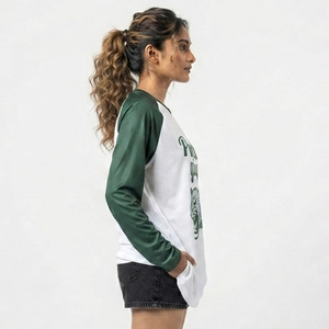 T-shirts Raglan Imprimés Oversize pour Femmes, T-shirt à Manches Longues et Col Rond, Impression Personnalisée, Vêtement Casual, Jersey 100% Coton, Tee Top - Product Image 4