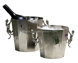 Leopard handle Champagne, Wine or <b>Beer</b> Ice Bucket Heavy Built for parties and occasions Customizable - Product Image 1