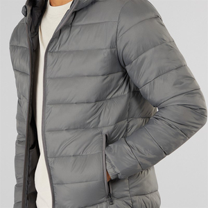 <b>Mens</b> Thermal Puffer <b>Jacket</b> Warm Hooded Full Zip Winter Insulated Casual Daily Wear Outdoor Coat Custom OEM ODM Wholesale - Product Image 1