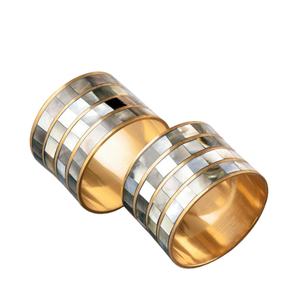 Ronds de serviette en corne naturelle faits à la main décor de table en corne polie accessoires de salle à manger rustiques réglage de table écologique pour la maison - Product Image 3