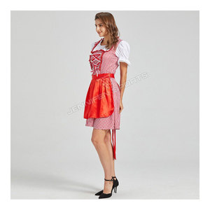 ODM Wholesale Bavarian <b>Oktoberfest</b> High Quality Adult Women's Sweet Heart Dirndl <b>Dress</b> Apron Halloween TV/Movie Costumes - Product Image 5