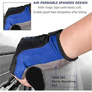 Gants de cyclisme respirants mi-doigts en gel pour hommes et femmes, vente en gros, pour la course à vélo et le sport - Product Image 5