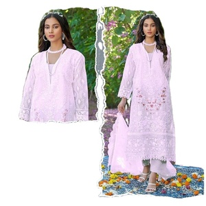 <b>Own</b> Real <b>Modelling</b> Pakistani Lawn Linen Banarasi Silk Fabric Weaving Work Bridal Lehenga Salwar Kashmiri Kurti 3 Piece Suits - Product Image 1