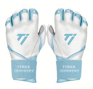 100% Cabretta Leather 0.9mm Custom Logo Design Baseball Batting Gloves with <b>Snap</b> Closure – Professional Quality - Product Image 1