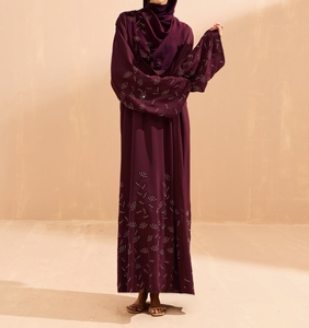 2026 Hot sale Kaftan Abaya Handmade Turkish Floor Length Long Sleeve Soft Breathable Fabric Loose Fit Casual Party Wear - Product Image 5