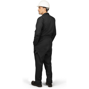 Combinaison de travail en coton noir pour homme, uniforme confortable - Product Image 5