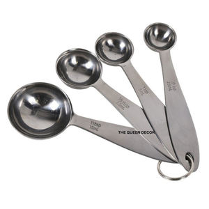 Ensemble de 4 cuillères à mesurer en acier inoxydable de qualité supérieure, cuillères à café en métal pour la vente en gros - Product Image 1