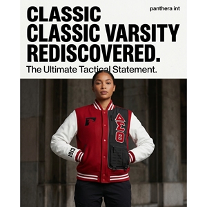 Chaqueta Varsity de Lana Melton Premium para Mujer, Ropa Personalizada para Hermandades, Mangas Modulares de Cuero PU OEM, Transpirable e Informal - Product Image 5