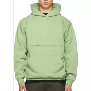 Sudadera con capucha de gran tamaño con hombros caídos para hombre 100% algodón grueso peso pesado Street Trend Print temporada de invierno OEM logotipo personalizado - Product Image 1