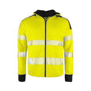 High Visibility <b>Orange</b> <b>Hoodie</b> With Reflective Stripes Men's Workwear Polyester Safety Jacket Adult Unisex - Product Image 3