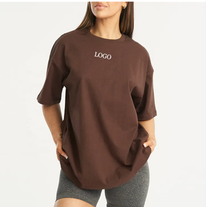 T-shirt col rond pour femme, en coton doux, respirant, écologique, coupe classique, décontracté - Product Image 1