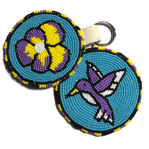 Porte-clés ethnique indien fait main, broderie de perles multi-styles, travail de perles décoratif sur alliage de zinc, souvenir - Product Image 6