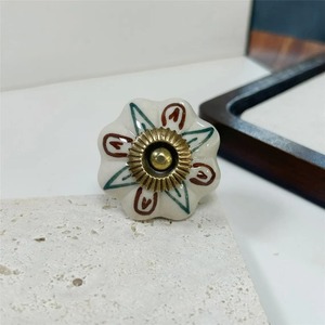 <b>ceramic</b> bedroom drawer <b>knobs</b> Antique Style <b>Ceramic</b> Cabinet <b>Knob</b> Round Drawer Pull Decorative Furniture Hardware - Product Image 3