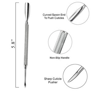 Empujador de Cutículas de Doble Cara - Empujador de Cutículas de Doble Extremo con Borde Afilado en Forma de Cuchara, Removedor y Recortador de Cutículas - Product Image 2