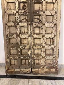 Panneaux de porte en bois massif antique avec cadre sculpté à la main, écologiques, pour chambre, salle à manger, cuisine, salon, extérieur, meubles de maison - Product Image 6