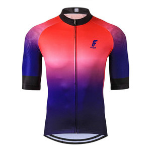 Maillot de cyclisme personnalisé respirant et léger de qualité supérieure pour adultes, utilisation estivale, manches courtes, pour équipes et cyclistes individuels - Product Image 1