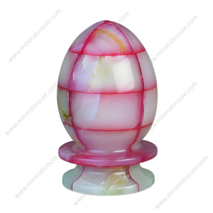 Lámpara de Ónix con Forma de Huevo en Color Rosa, Diseño Elegante, Proveedor Directo de Fábrica, Lámpara de Ónix para Sala de Estar, Superventas - Product Image 6