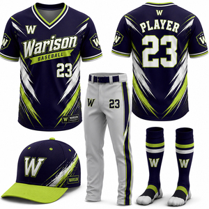 100% Polyester Baseball Teamwear Uniform Set Plus Size Unisex Sublimation Sportswear Baseball Academy Uniform Kit - Product Image 3