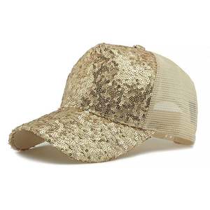 Casquette de baseball d'été 2025 pour femme, style vintage, décontractée, à sequins, en maille respirante, pour l'extérieur, protection solaire - Product Image 4