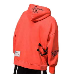 Sudadera con Capucha de Algodón de Alta Calidad para Hombre, Diseño Personalizado de Fabricantes, Estilo Hip Hop, con Media Cremallera - Product Image 2