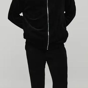 Wholesale Men Stand Collar Fleece <b>Tracksuit</b> Casual Winter Set 2026 / Premium Men Stand Collar Fleece <b>Tracksuit</b> Cozy Two Piece - Product Image 4