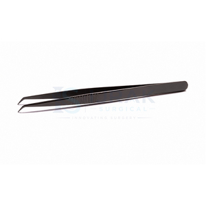 Professional <b>Black</b> Stainless Steel <b>Boot</b> Eyelash Extension Tweezers Precision 90-Degree Volume Lashes Makeup Tool - Product Image 1