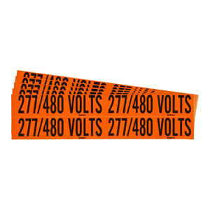 Étiquettes de tension et de conduit Brady 277-480 Volt, adhésif durable pour systèmes électriques - Product Image 3