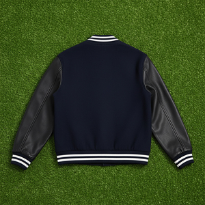 Chaqueta Varsity Larga de Invierno para Hombre, Hecha 100% con Lana, con Mangas de Imitación Cuero, Cierre de Botones, Servicio OEM, Precio al por Mayor - Product Image 6