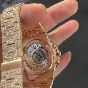 Splendid Gift Jewelry Luxury Diamond <b>Watch</b> <b>Case</b> 42mm Sapphire Crystal Analog ETA Quartz Movement Men's Band 15mm 10m Water - Product Image 5
