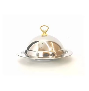 Hammered Design Dark Butter Dish Stylish Metal Butter <b>Storage</b> <b>Container</b> Perfect For <b>Kitchen</b> Dining And Table Serveware - Product Image 6