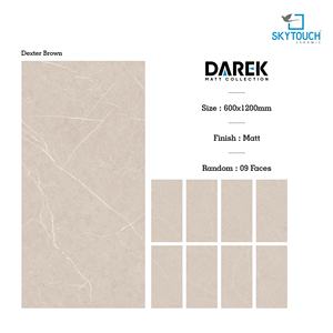 Azulejos modernos elegantes de porcelana de 600x1200mm con aspecto de mármol, superficie mate, azulejos elegantes para aplicaciones de pared y suelo en oficinas y hogares - Product Image 3