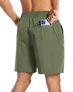 Shorts de sport personnalisés pour hommes, en toile, pour la course et la plage, doux, respirants, tendance, décontractés, avec cordon de serrage, mi-longs - Product Image 2