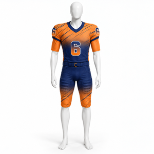 New Custom Logo Adult American Football Uniform Short Sleeve Anti-Bacterial 100% Polyester Custom Design Uniform <b>Sets</b> - Product Image 3
