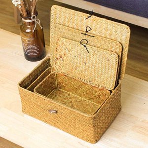 Christmas gift box set natural <b>boxes</b> from seagrass jewelry <b>stationery</b> organizer case worldwide shipping - Product Image 1
