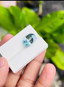 Piedras sueltas de circonita azul natural de Camboya, forma ovalada, para la fabricación de joyas, anillos, colgantes, pendientes, alta calidad. - Product Image 5