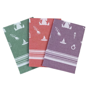 ผ้าเช็ดชาออร์แกนิคผ้าฝ้ายทอแบบกำหนดเอง เป็นมิตรกับสิ่งแวดล้อม แห้งเร็ว ชุด 3 ผืน สำหรับใช้ในบ้าน ผ้าเช็ดครัว - Product Image 5