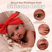 Poupée Reborn Bébé Fille Africaine Américaine en Silicone Corps Entier de 16 Pouces Babeside Phoebe Prête à l'Expédition Vente en Gros Direct Usine